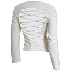 Vintage Gianni Versace Laceup Back Jacket 3