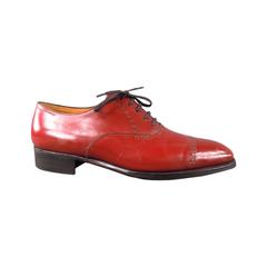 JOHN LOBB "JOHN LOBB 2008" Size 7.5 Brick Leather Lace Up