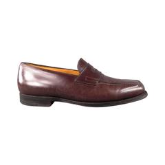 Used JOHN LOBB "LOPEZ" Size 7.5 Brown Leather Loafers