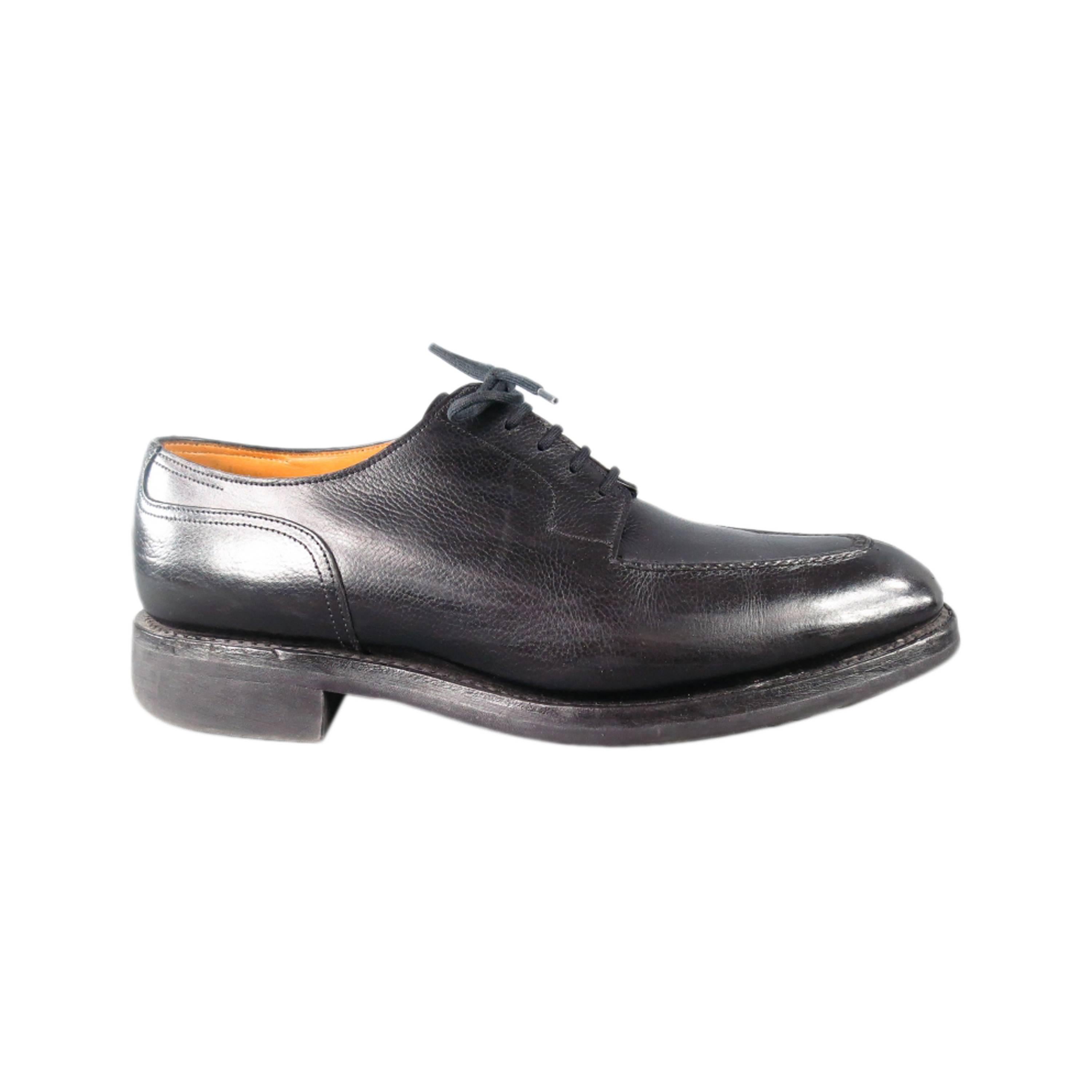 JOHN LOBB "CHAMBORD" Size 8 Black Leather Lace Up