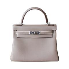 HERMES Kelly étoupe togo leather 28cm 