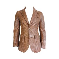 Men's Custom Made Ostrich Jacket