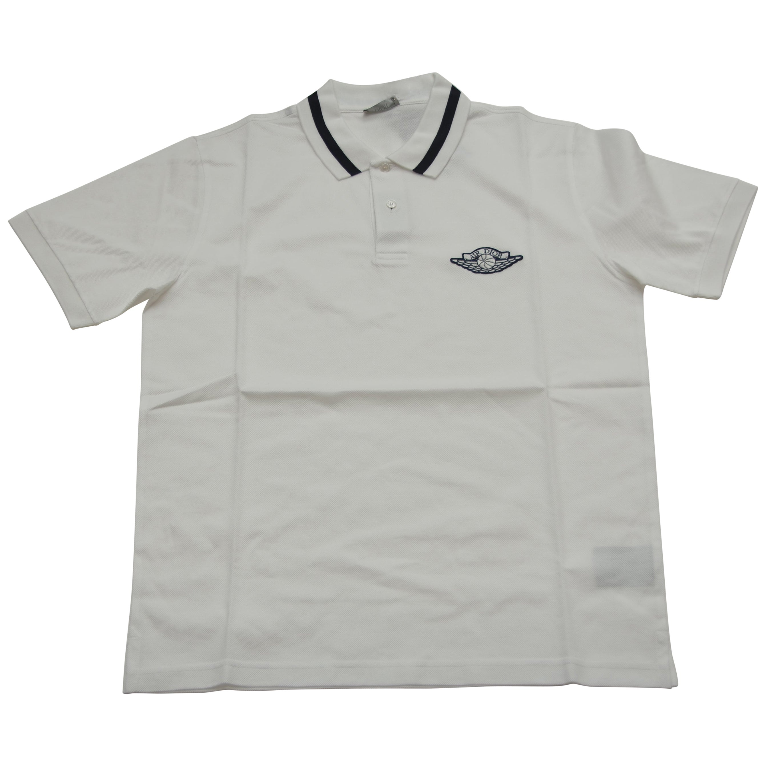 Christian Dior Blue White Trotter Logo 'CD' Short Sleeve Fitted T-Shirt ...