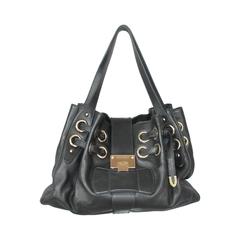 Jimmy Choo Ramona Handtasche aus schwarzem Leder - GHW