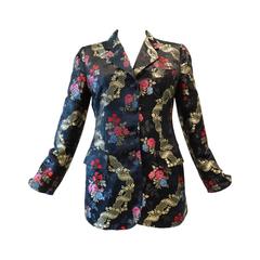 Vintage 1990s Moschino Couture Silk Evening Jacket 