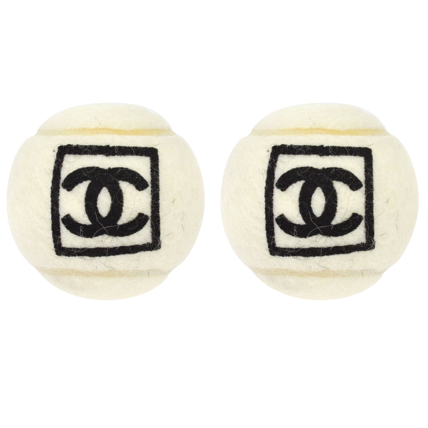 Chanel NEW White Black CC Logo Sports Game Novelty Tennis Balls Four (4