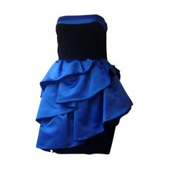 Perfect 1980s Louis Feraud Strapless Cocktail Dress 10