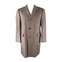 ETRO Men's 40 Taupe Cashmere Coat