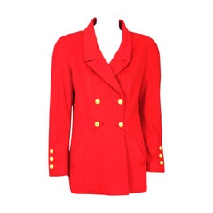 Chanel Red Cashmere Jacket