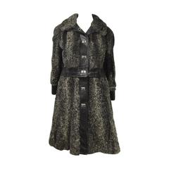 Rare Mod Vintage Persian Lamb Silver / Black Shrug & Jacket 12