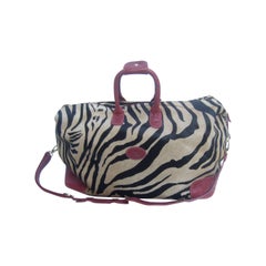 Exotic Zebra Pony Hair Travel Bag by Tangarora Made in Italy