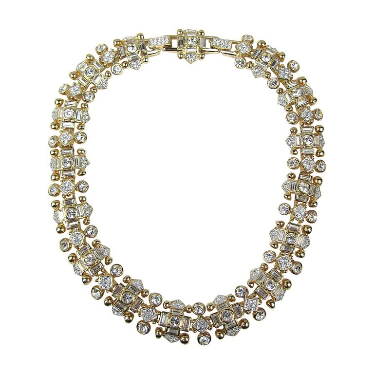 quot jeweler s collection quot swarovski crystal gold gilt choker quot jeweler s collection quot swarovski crystal gold gilt choker