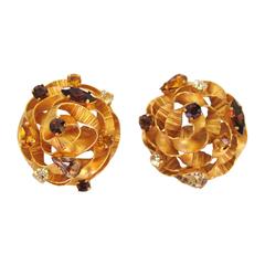 Massive Dominique Aurientis Crystal Earrings New Old stock 1980s 11