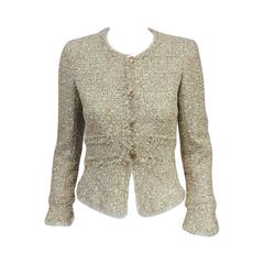 Chanel - Veste en tweed multicolore avec ornements dorés métalliques, printemps 2005