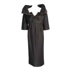 1958 Autumn Winter Yves Saint Laurent for Dior Couture Evening Dress & Jacket