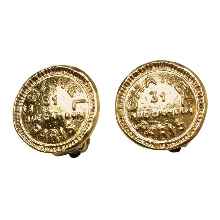 Vintage Chanel 31 Rue Cambon Earrings For Sale at 1stDibs