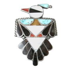 Vintage Navajo Pawn Sterling Silver Bird Pin