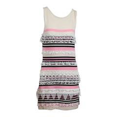 Chanel Cashmere Pink and Black Sleeveless Dress