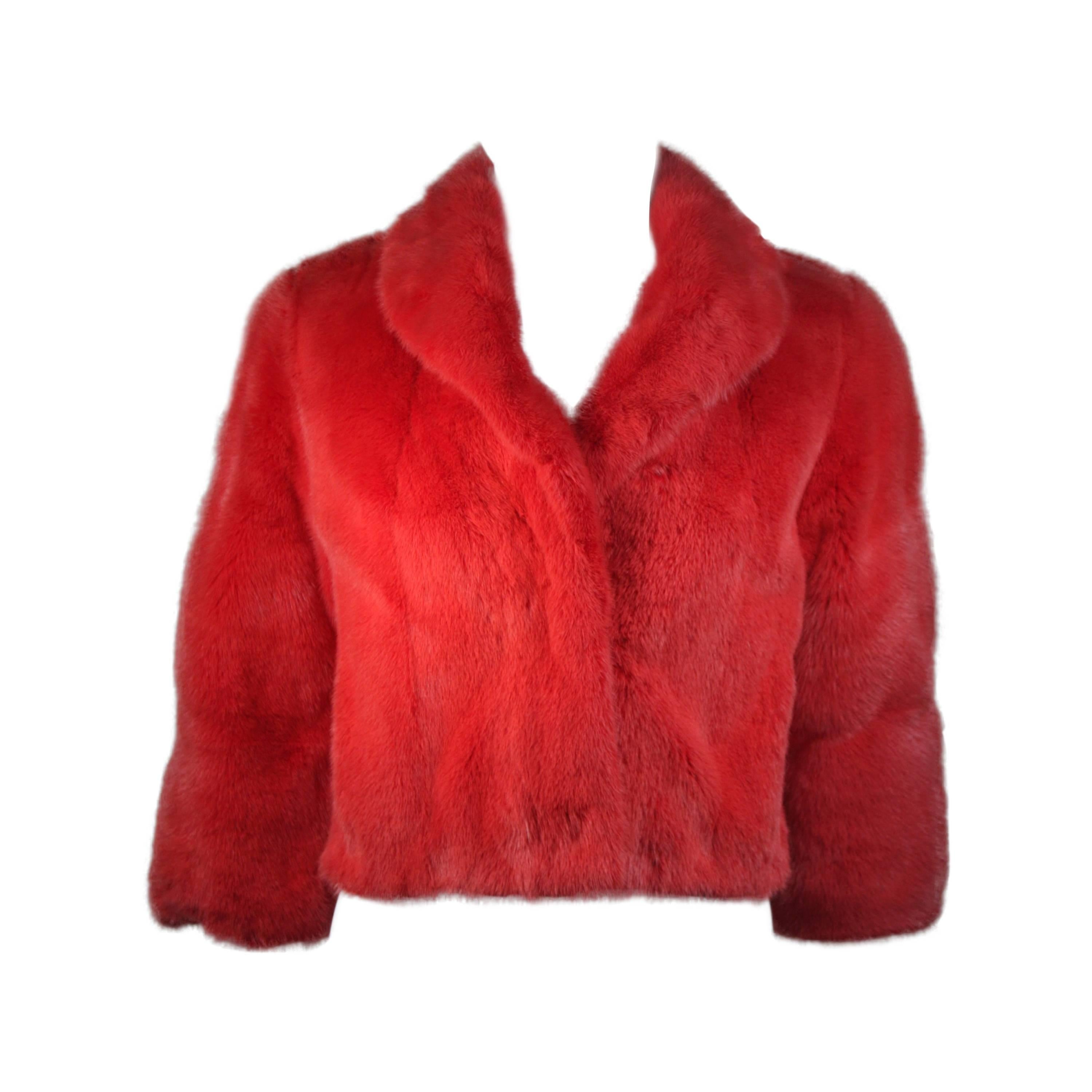 Female Mink Jacket in Strawberry Custom Order in Your Size