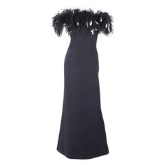 Yves Saint Laurent Gown with Feathers