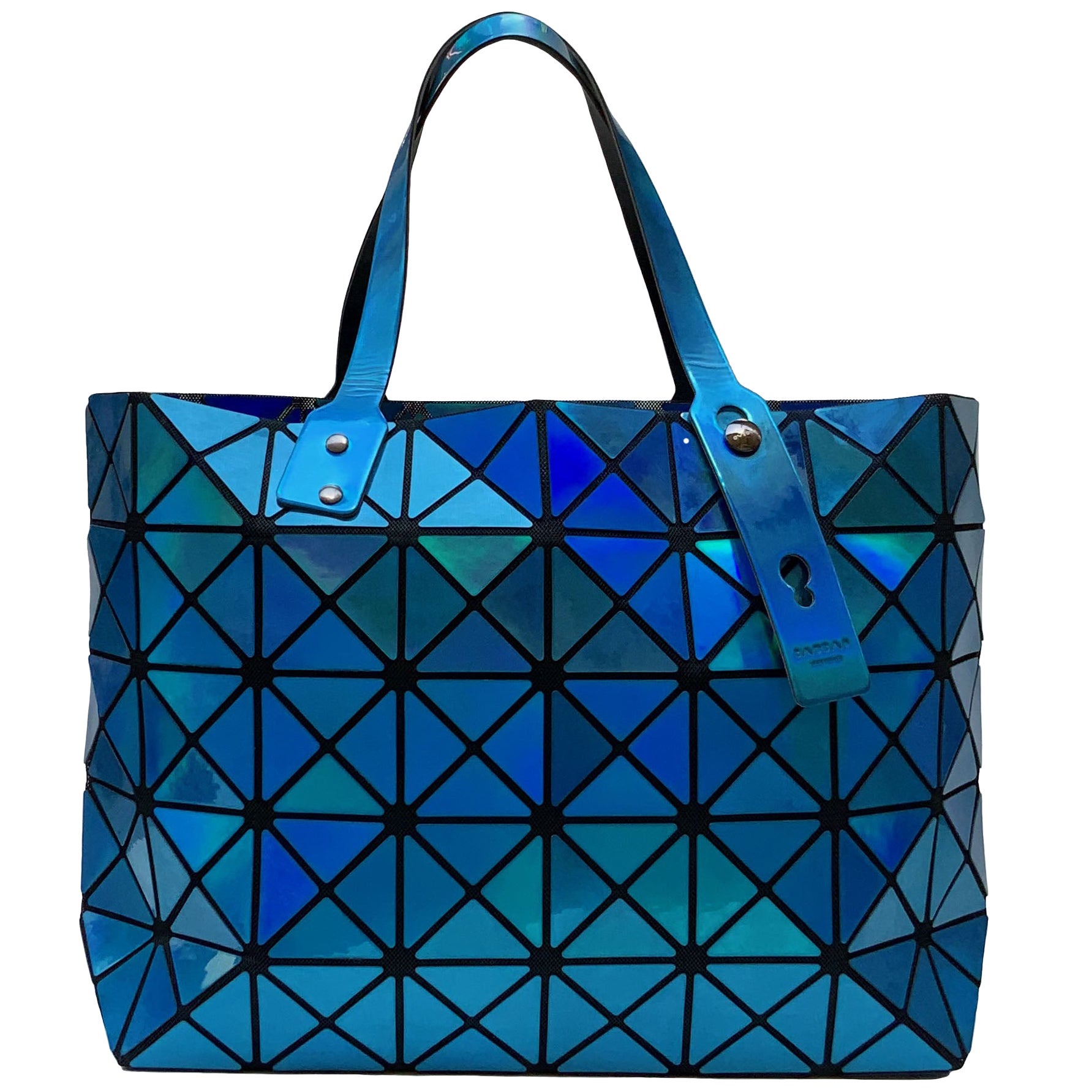 Bao Bao Issey Miyake Rock Silver Metallic Matte Tote For Sale at 1stDibs