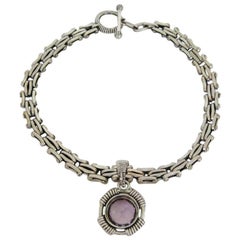 Stephen Dweck Amethyst Sterling Silver Amethyst Necklace 1990s never worn 3