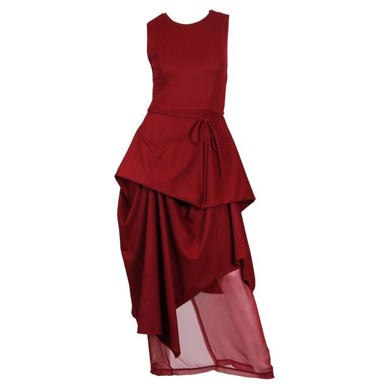 Le Fay Asymetrical Draped Dress at 1stDibs