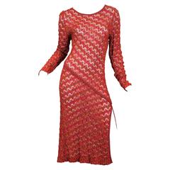 1970s Missoni Silk Knit Dress with Slit 12
