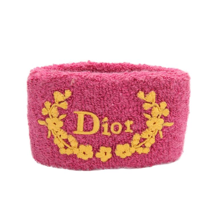 Rare Christian Dior Wrist Band Pink For Sale at 1stdibs