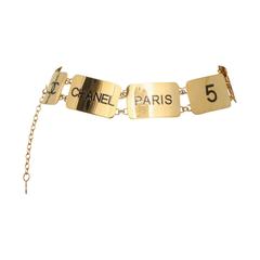 Extremely Rare Vintage Chanel COCO Plate Belt 10
