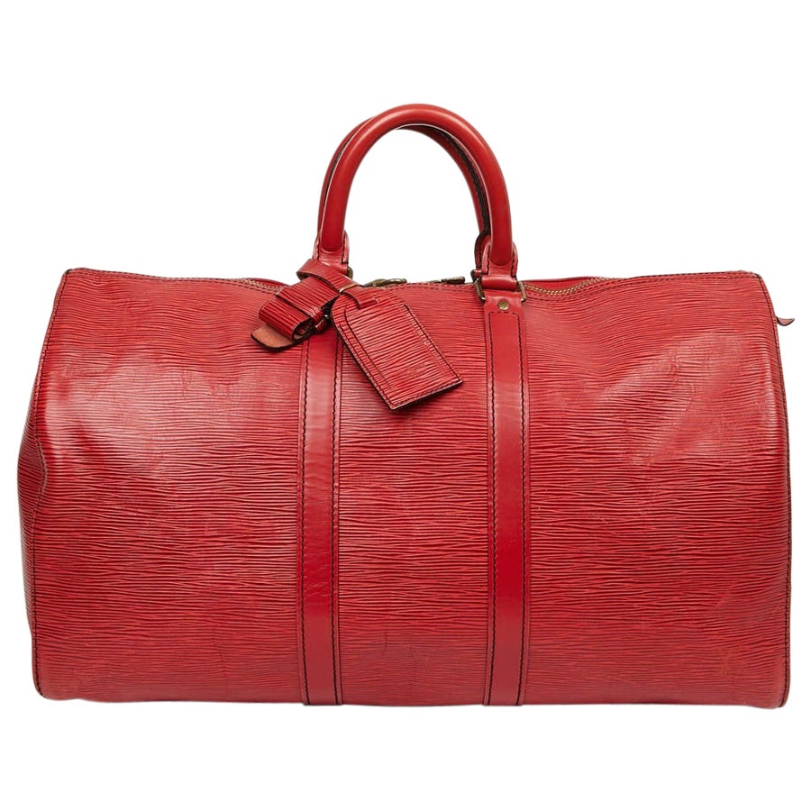 Red Supreme Lv Duffle Bags For Women IUCN Water