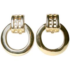 Vintage Givenchy Earrings 44 For At 1stdibs Unworn Signed Givenchy Vintage Gold Clip Back Earrings