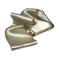 Antique Silk Lame Silver Ribbon