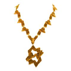 70s Brutalist Style Nugget Necklace