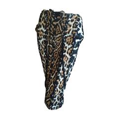 YSL Tom Ford "Mombasa" Corset Lace Silk Leopard Print Skirt