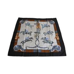 Hermes Silk Carre Scarf "Jumping" by Ledoux