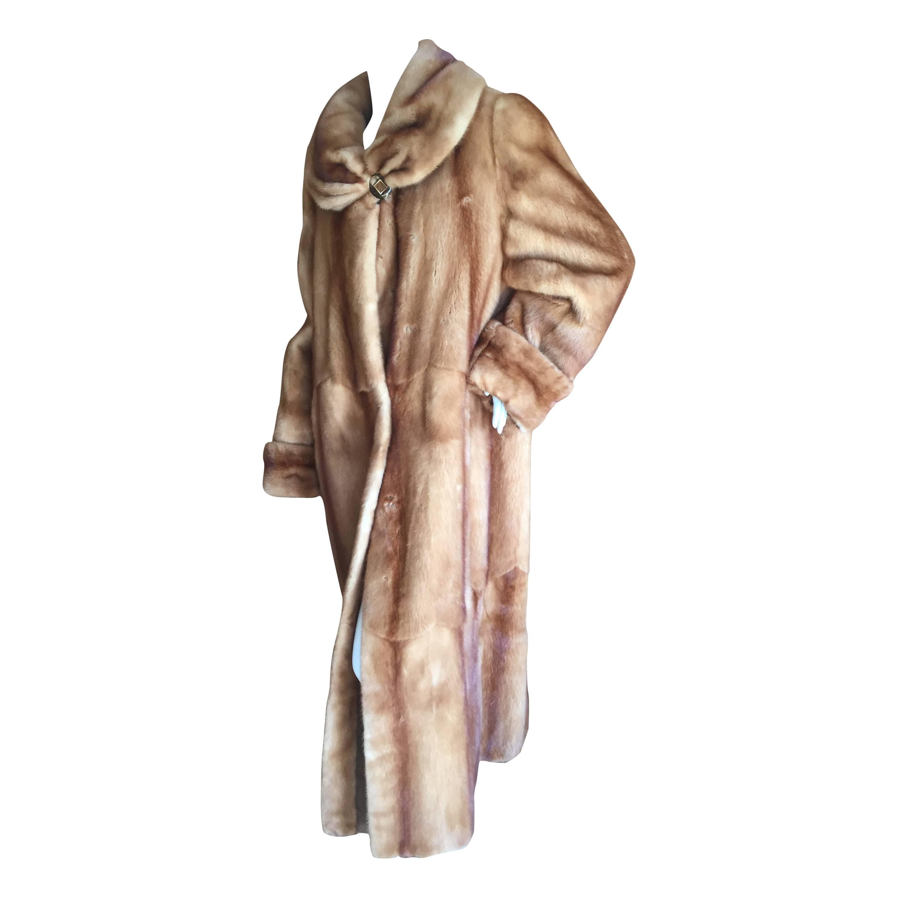Floorlength Blonde Mink Reversible Coat from Fendi