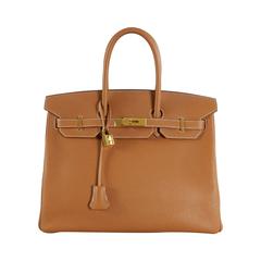 Hermes Birkin 35 Gold in Togo Leather with Gold Hardware