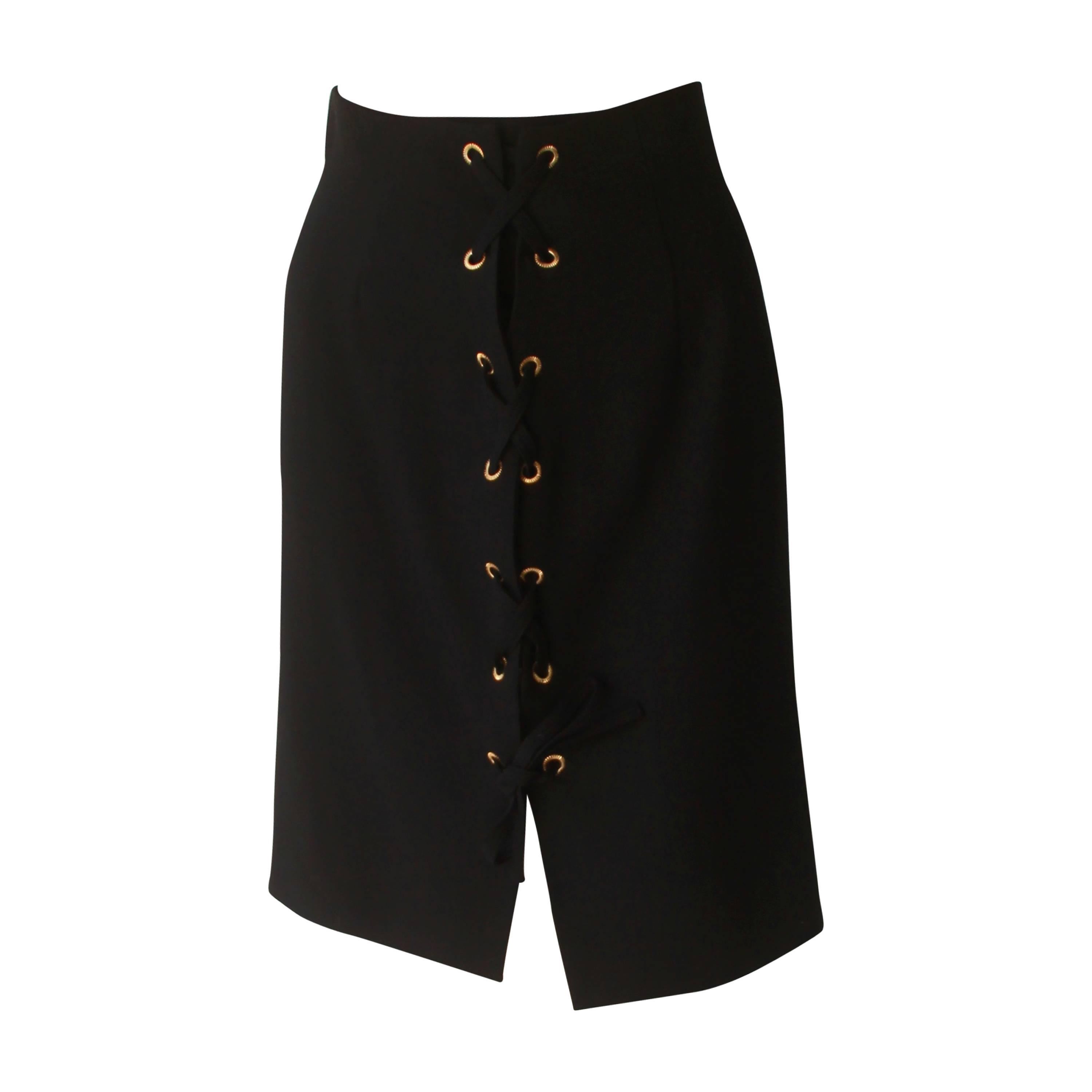 Gianni Versace Bondage Lace-Up Skirt Fall 1992 For Sale