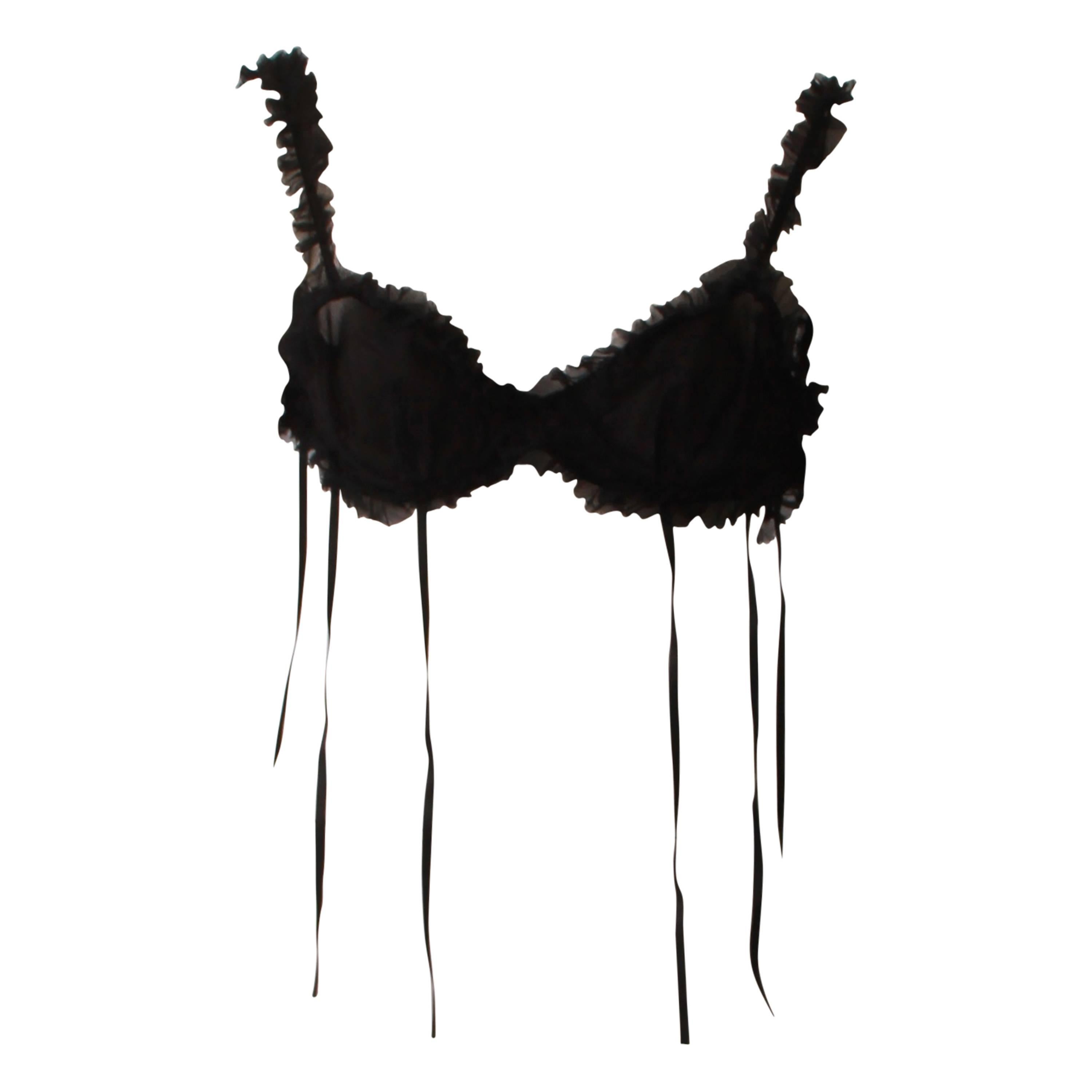Tom Ford For Gucci Net Silk Ribbon Bra Top Late 1990's For Sale
