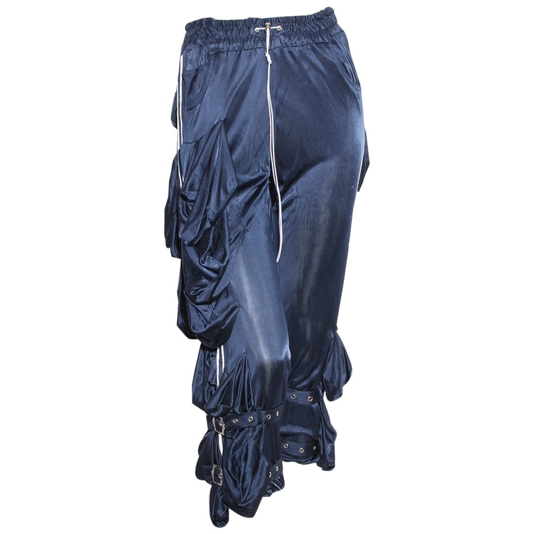 Christian Dior by John Galliano brown leather lace up pants, fw 2003 For Sale at 1stDibs