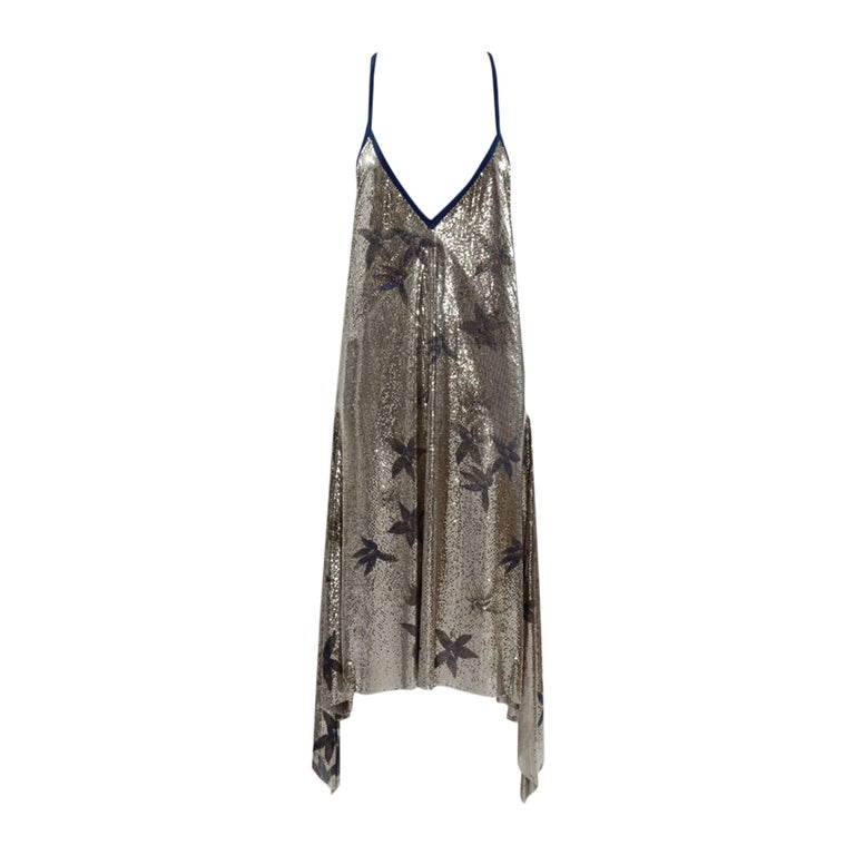 knee length dresses for ladies LIQUID ORGANZA & METAL MESH SLIP DRESS S main image 0