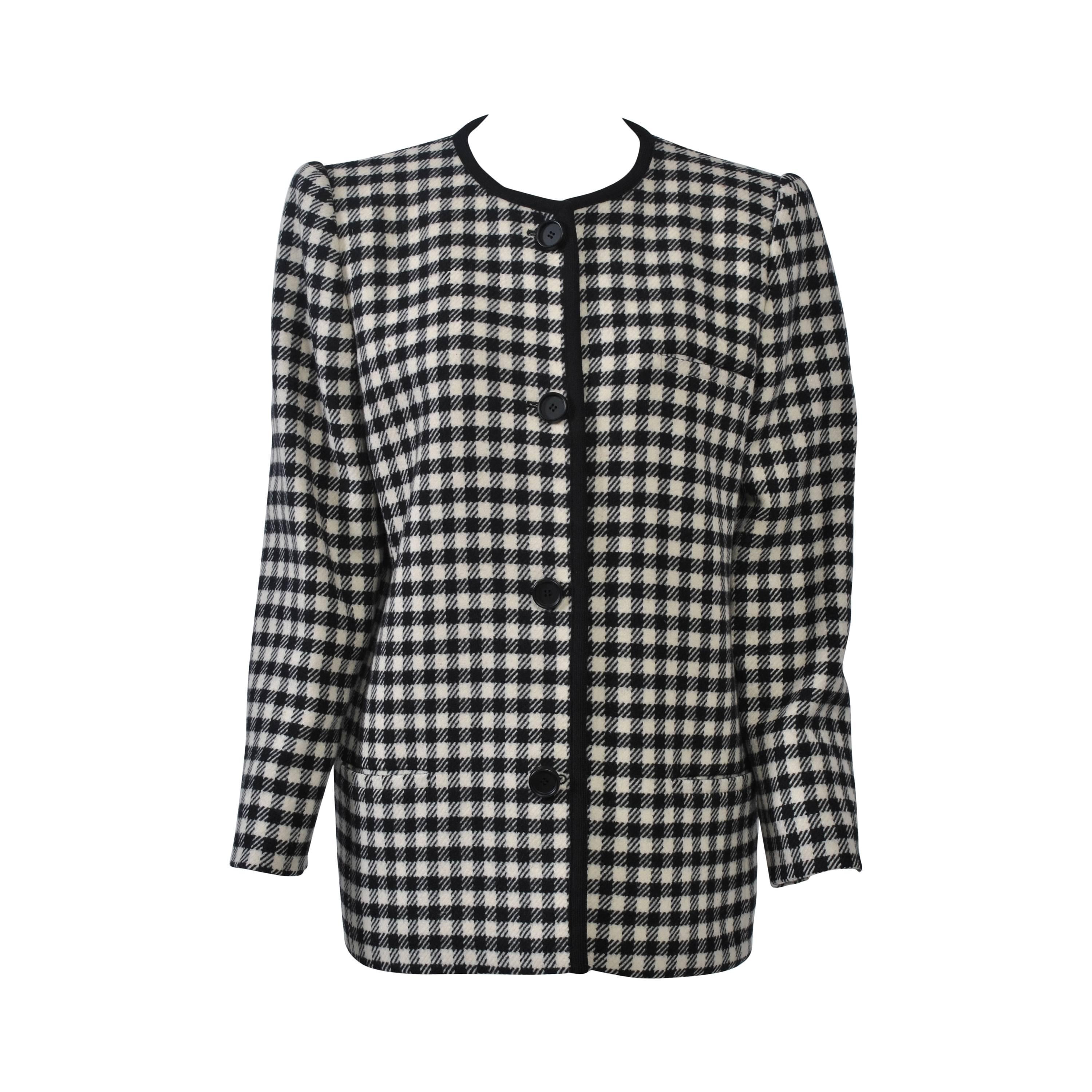 Valentino Black/White Check Jacket