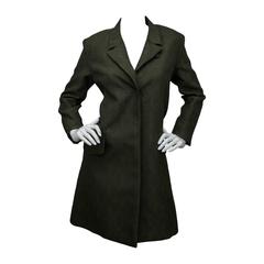 Yves Saint Laurent Loden Green Coat 8
