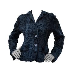 Brioni Blue Persian Lamb Jacket