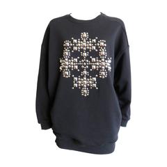 2014 SAINT LAURENT PARIS by Hedi Slimane studded sweatshirt sweater