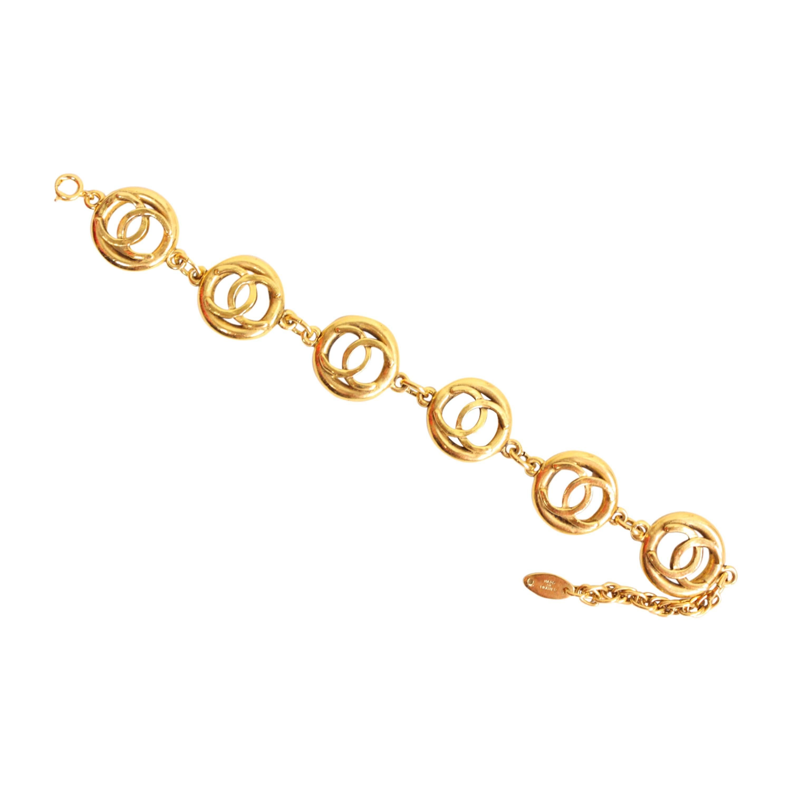1980's Chanel Gold-Toned Bracelet