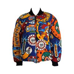 Vintage Moschino Jeans Pinball-Print Bomber 