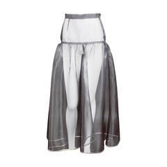 1980s Black Nylon Horsehair Krizia Skirt