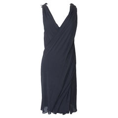 Jean Paul Gaultier Dress Faux Wrap Backless Leather and Buckle Detail 44 / 8